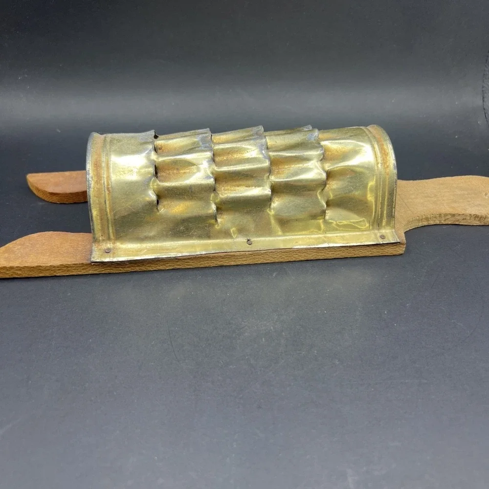 Vintage Greek Cheese Grater Primitive Hand Punched Wooden Kitchen Decor